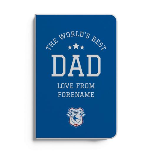 Cardiff City FC World's Best Dad A5 White Lined Notebook
