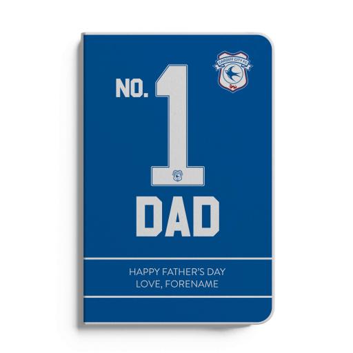 Cardiff City FC No.1 Dad A5 White Lined Notebook