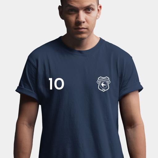 Cardiff City FC Retro Men's T-Shirt - Navy.jpg